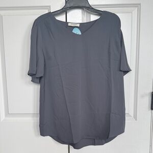 Zenana Outfitters Slate Gray Blouse
